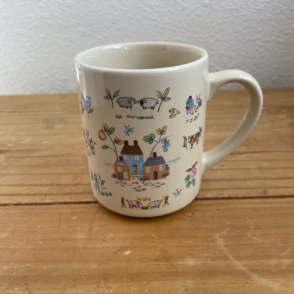 International Stoneware Japan Heartland Farm Mug Vintage Cottagecore Farmhouse